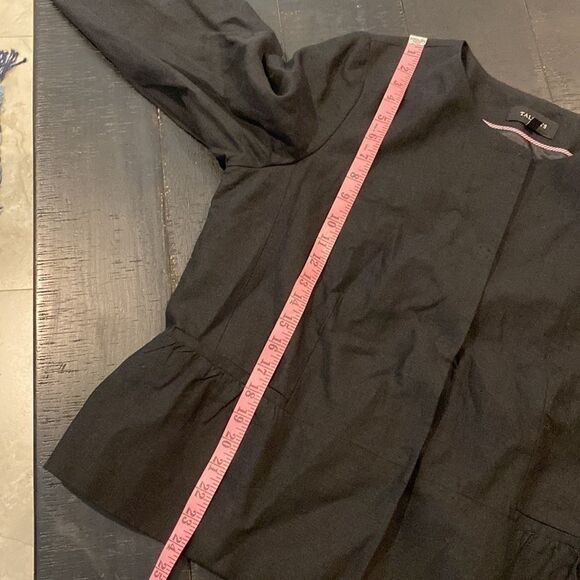 Talbots Black Linen 16 Peplum Back Career Casual Jacket Blazer - Picture 9 of 10